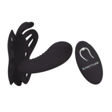 Imagem de Calcinha Vibratória Com Controle 12 Modos De Vibração Brinquedo Íntimo Vibrador Feminino [PRETO] 6324