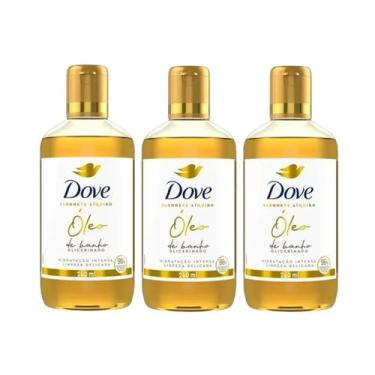 Imagem de Kit 3 Sabonete Líquido Dove Óleo De Banho Glicerinado 240ml
