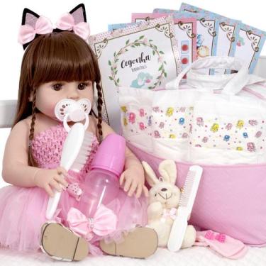 Imagem de Bebe Tipo Reborn Fala Bailarina Coelhinha 100% Vinil + Itens - Cegonha
