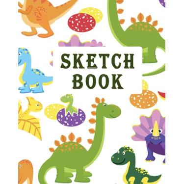 Imagem de Sketch book: : Blank Paper For Drawing, Painting, Sketching and Writing,- 110 Pages ( 8.5"x11" ), Premium design cover dinosaur,(Sketchbooks For Kids)