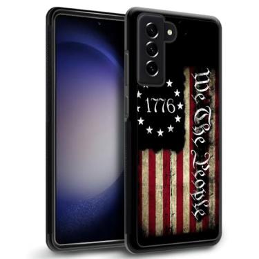 Imagem de YiXinBB Capa compatível com Samsung Galaxy S24 Plus, Y 1776 We The People padrão bandeira americana design de luxo capa rígida à prova de choque antiarranhões para Samsung Galaxy S24 Plus