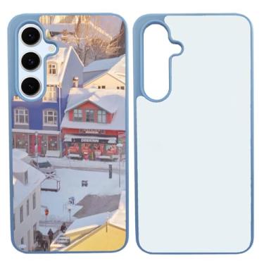 Imagem de JUSTRY Capa de telefone em branco sublimação 5 peças para Samsung Galaxy S24 FE, fácil de sublimar DIY 2 em 1 2D capa de borracha macia imprimível por transferência de calor capa de telefone +