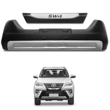 Imagem de Overbumper Hilux SW4 2016 a 2020 Front Bumper Preto Prata Tgpoli