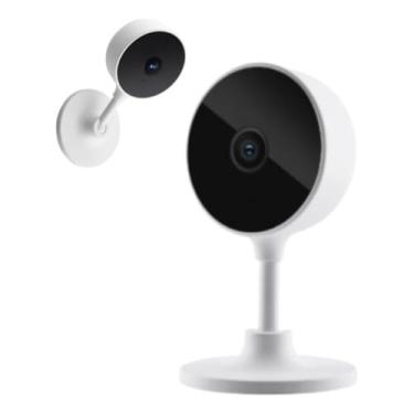 Imagem de Câmera Wi-Fi Inteligente Interna Full HD 3MP Visão Noturna Infravermelha 10m Detecção de Movimento Áudio Bidirecional Armazenamento em Nuvem e Cartão TF Compatível Alexa Google Home Tuya