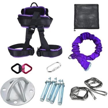 Imagem de Cinto De Treinamento De Ioga Aérea Bandas Elásticas De Fitness De Resistência De Ioga Casa Homens E Mulheres Anti-gravidade Fitness Corda De Vitalidade Aérea Corda Bungee, 80Kg