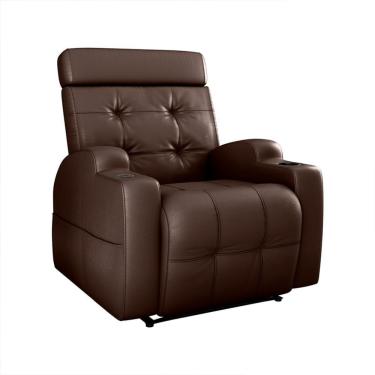 Imagem de Poltrona Reclinável Elétrica com Zero Wall e USB Cherokee Corino Marrom