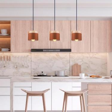 Imagem de Lustre Sala Luminária de Teto Cozinha Pendente Quarto Cabeceira de Cam