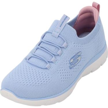 Imagem de Skechers Tênis feminino Hands Free Slip-ins D'Lites, Azul claro/Multi = lbmt, 40