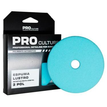 Imagem de Boina de Espuma Azul PRO Culture Lustro com Furo - 3 Polegadas