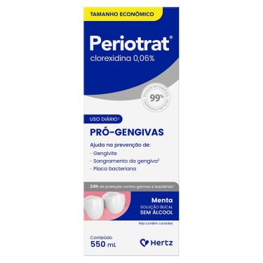 Imagem de Enxaguante Bucal Periotrat Pró Gengivas Sem Álcool Sabor Menta 550ml