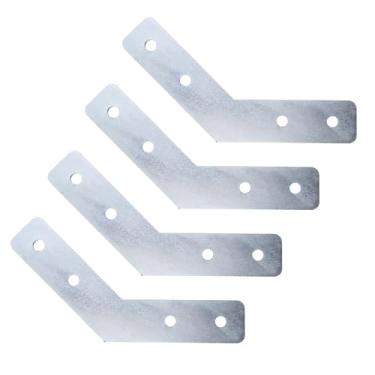 Imagem de KUMGROT Suporte plano de ângulo de 135 graus, suporte de perna de madeira de aço carbono, suporte de conexão com parafusos para casa, celeiro, garagem, portão, galpão, treliças e molduras, 6 x 6 cm