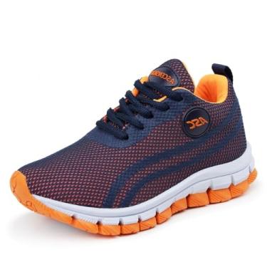 Imagem de Tenis ASC Infantil Para Escola Passeio Cadarço Palmilha EVA Macia Solado Resistente Leve Esporte Tamanho:29;Cor:Laranja;Gênero:Unissex;Departamento BS:Esporte