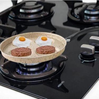 Imagem de Frigideira 4 em 1 Divisórias Frita Grill Panela Elétrica Forma Panquec