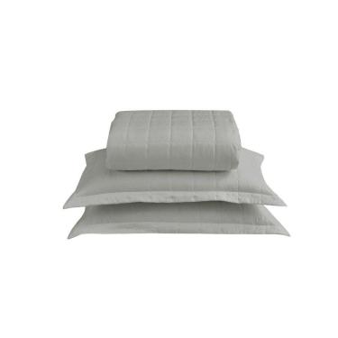 Imagem de Kit Cobre Leito Matelado Dupla Face Soft 3 Peças King 100% Poliéster Cor:cinza