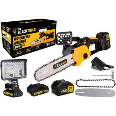 Imagem de Motosserra Sabre Elétrica 30cm A Bateria 21v Profissional + Lanterna H