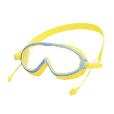 Imagem de IEUDNS Óculos de natação para crianças Óculos de natação profissionais ajustáveis com ampla visão de para esportes aquáticos Mergulho com snorkel