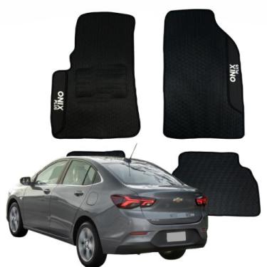 Imagem de Kit Tapete Logo Bordado Específico Chevrolet Onix Plus 20 21 22 23 24 