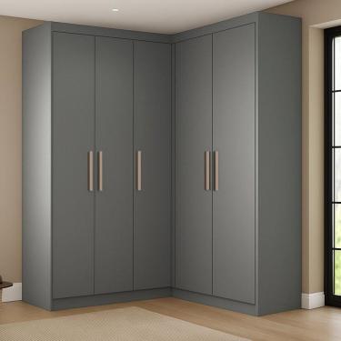 Imagem de Guarda-roupa Modulação 5 Portas Canto Paris Onix