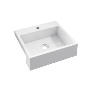 Imagem de Cuba Semi Encaixe Quadrada Xq395w Colorida Branca