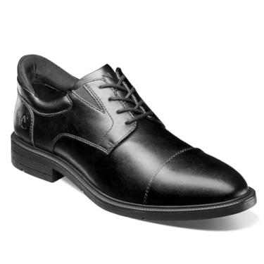 Imagem de Nunn Bush Sapato masculino Kore Ez Hero Oxford antiderrapante fácil de tirar e com cadarço leve, Preto, 12 Wide