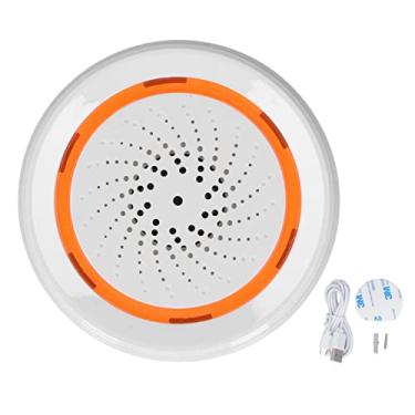 Imagem de Smart Siren Alarm Wireless ZigBee3.0 de segurança 90db Almo Audível com controle remoto de aplicativos para segurança de escritório em casa