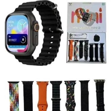 Imagem de Relógio Smartwatch Hw Ultra Mini 2 41mm 7 Pulseiras Serie 9 Chat GPT -
