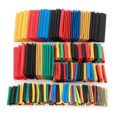 Imagem de Kit 328 Peça Espaguete Tubo Termo Retrátil Isolante Colorido - Chipsce
