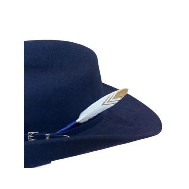 Imagem de Pena para Chapéu country Branca Média Premium Ponteira - Vivace Countr