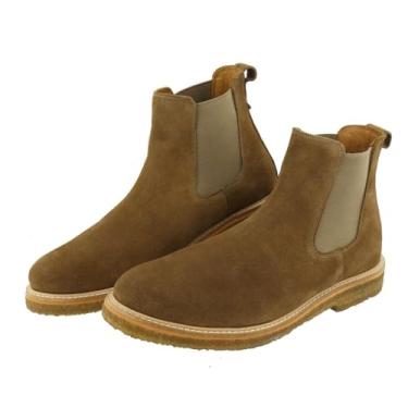 Imagem de Bota Elastico Lateral Chelsea Masculina Camurça Palmilha Gel Forrada Solado Crepe Puxador Traseiro Tamanho:39;Cor:Marrom Claro;Gênero:Masculino;Departamento BS:Esporte