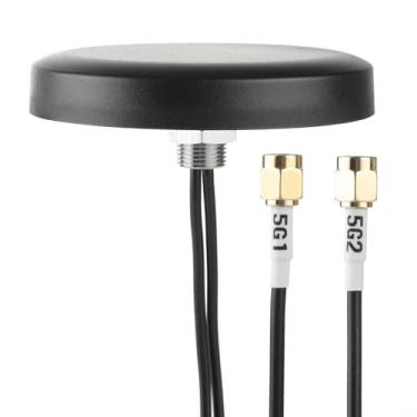Imagem de MIMO Antena omnidirecional de baixo perfil 4G LTE 5G SMA conector macho com cabo de 3 metros para aumentar o desempenho de roteadores 4G/5G Modems celulares hotspot Verizon AT&T T-Mobile RV Home