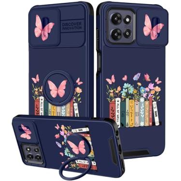 Imagem de Funermei Capa para Moto G Power 5G 2025, para Moto G Play 2025 - Capa de telefone feminina e bonita com capa de câmera e suporte de anel Funda para Motorola G Power 5G 2025/G Paly 2025