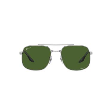 Imagem de Óculos de Sol Ray-Ban Polarizado 0RB3699 003/P1 Tam 59 / Prata - Lentes Verde