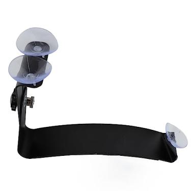 Imagem de Suporte de suporte de guitarra preto com sucção de borracha Suporte de guitarra elétrica para desempenho interno de alumínio resistente e durável 24 x 14cm