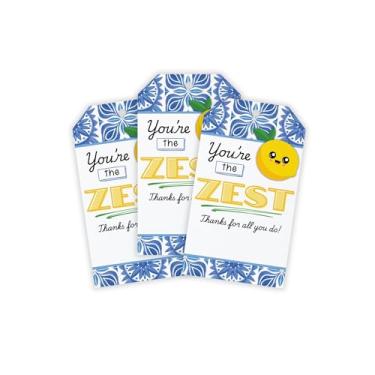 Imagem de Etiqueta de presente You're the Zest pacote com 30 2 x 3,5 Lemon Teacher Appreciation Last Day Of School Adesivo de chá de bebê Simply Lemonade Goodie Favor