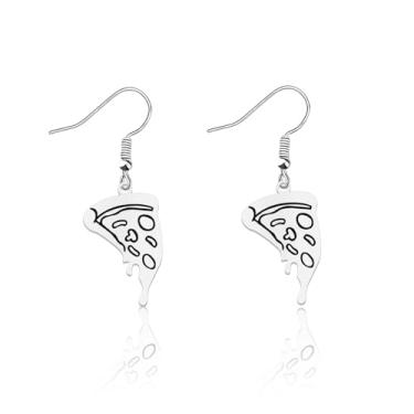 Imagem de WUSUANED Colar de pizza engraçado, joias de alimentos quentes, presente para amantes de pizzas, presente de padeiro, panqueca, comida, presentes, Large, Aço inoxidável, Sem pedra preciosa