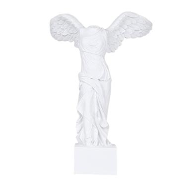 Imagem de predolo Pequena Estátua Da Deusa Grega Alada de Samotrácia, Estatueta em Ruínas de Poliresina, Artefato Branco, Ornamento para Decoração de Casa E Mesa, Branco, 16,5x24,5cm