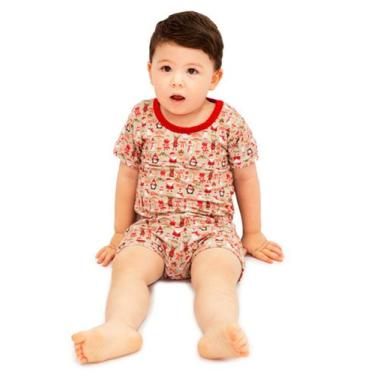 Imagem de Pijama Body Baby Curto Natal Polar - Alegria de Montar, 1 ano