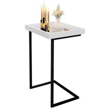 Imagem de Mesa de Apoio Tutti com Espelho JB Bechara Cor Off White - Estrela Móv