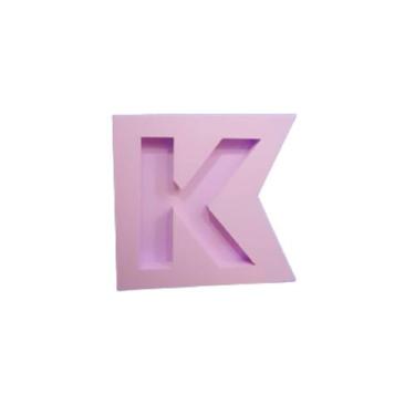 Imagem de R174 Molde de silicone letra K resina decorar - confeitaria dos moldes