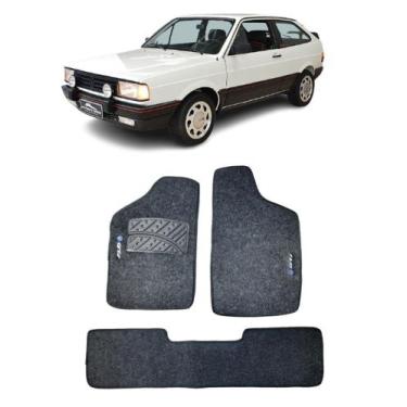 Imagem de Jogo Tapete Carpete Volkswagen Gol GTS 1991 A 1994 Com Logo Bordado Gr