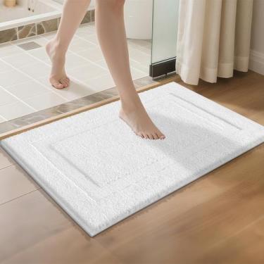 Imagem de Tapetes de banheiro SHACOS Super Soft White 50x80cm antiderrapantes