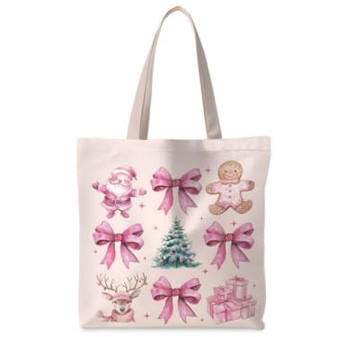 Imagem de ignytiger Sacola de Natal, bolsas de Natal para mulheres, presentes femininos para o Natal, Presentes de laço de alce, One Size