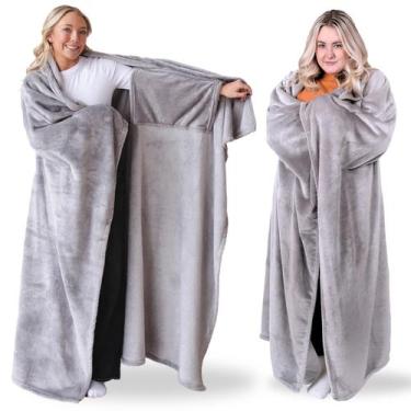 Imagem de Cobertor vestível Super Blanky Light Grey para mulheres e homens