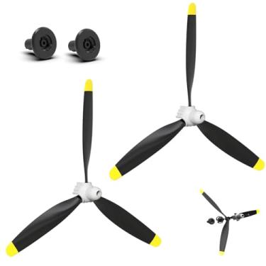 Imagem de JIAFANRC - Conjunto completo de hélice de 3 folhas P7610805 para VOLANTEX RC Plane 761-8B nova versão F4U Corsair / 76116 P47 Thunderbolt, 4 jogos