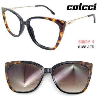 Imagem de Armação de Grau Colcci Bandy 4 6188 com 1 clipon, Afr