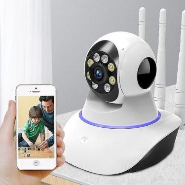 Imagem de Monitores de bebê câmera wi-fi interior visão noturna de 360 câmera de