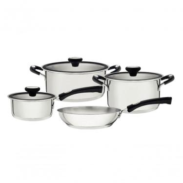 Imagem de Jogo De Panelas Tramontina Solar Silicone Em Aço Inox 4 Peças