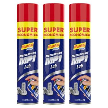 Imagem de Kit 3 Desengripantes Multiuso Lubrificante MP1 Spray 300ML Mundial Prime
