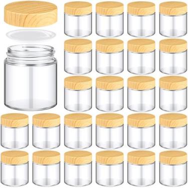 Imagem de Frascos de vidro Norme 120 ml/4 onças com tampas, 24 unidades reutiliz