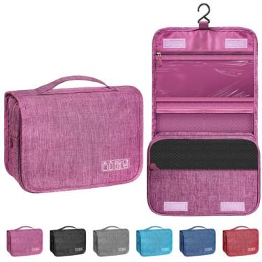 Imagem de Bolsa de higiene YEMEDA Travel Waterproof com gancho roxo